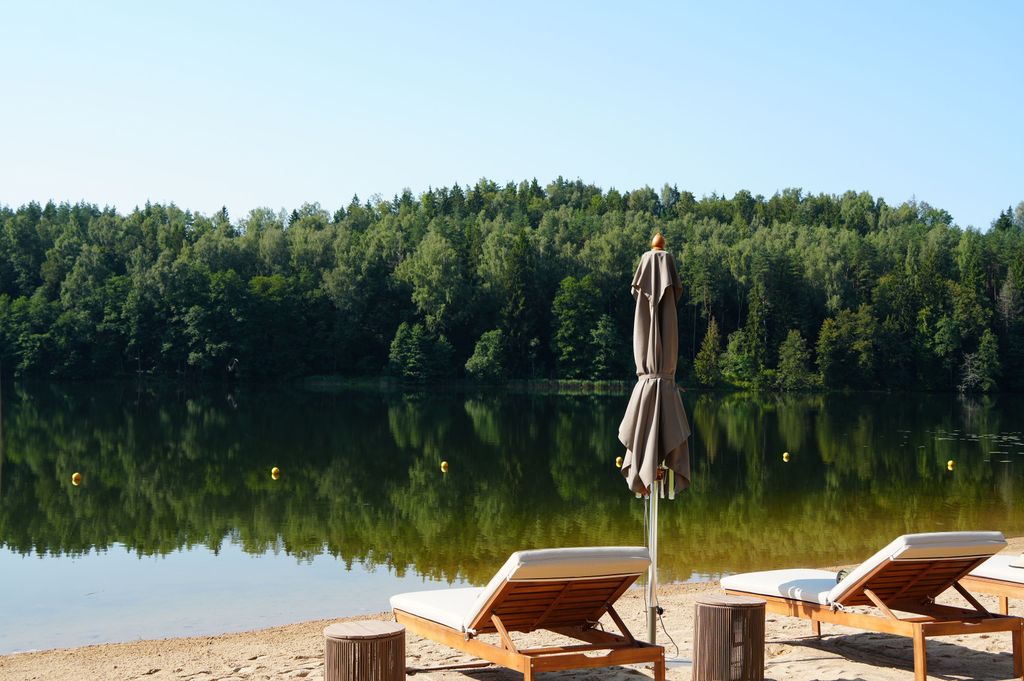 Wellness experience surrounded by nature with calming lake views and fresh air.