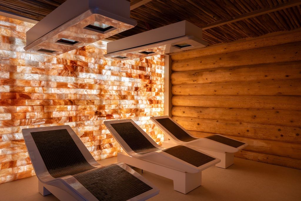 Salt therapy room at Esperanza Spa designed for wellness and relaxation.
